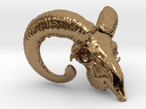 Ram skull 38mm in Natural Brass