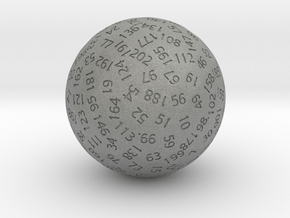 d203 Sphere Dice in Gray PA12