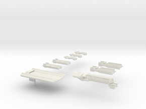 Fleet Scale Series 1: The entire Terran fleet in White Natural Versatile Plastic