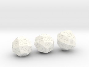 d22 d26 d28 dice bundle (old) in White Processed Versatile Plastic