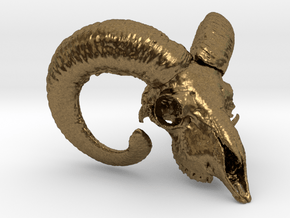 Ram skull 38mm in Natural Bronze