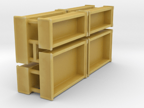 1/144th scale bookshelf frames set in Tan Fine Detail Plastic