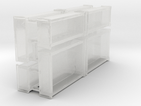 1/144th scale bookshelf frames set in Clear Ultra Fine Detail Plastic
