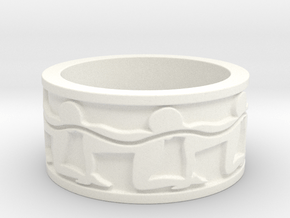 HC Mens Ring in White Smooth Versatile Plastic: 8 / 56.75