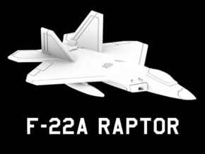 1:400 F-22A (Gear Up, Drop Tanks) in White Natural Versatile Plastic