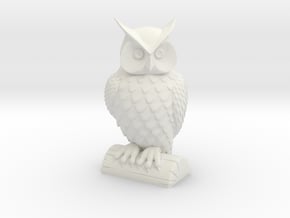 Owl in White Natural Versatile Plastic