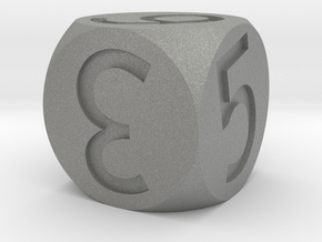 d6 Sphere Dice (Regular Edition) in Gray PA12