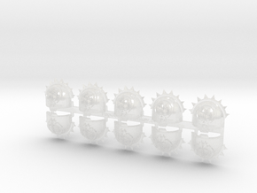 10x Iron Circle - T:1k Spiked Terminator Pads in Clear Ultra Fine Detail Plastic