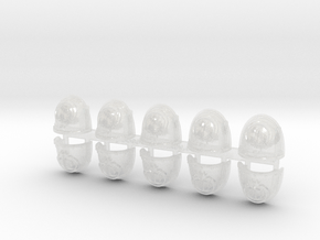 10x Iron Circle - G:3f Shoulder Pads in Clear Ultra Fine Detail Plastic
