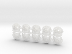 10x Iron Circle - G:13b Shoulder Pads in Clear Ultra Fine Detail Plastic