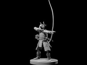 Skeleton Samurai Archer in Clear Ultra Fine Detail Plastic