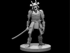 Skeleton Samurai in Clear Ultra Fine Detail Plastic