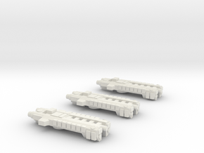 Fleet Scale Series1: Terran Destroyer Squadron in White Natural Versatile Plastic