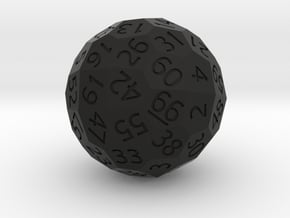 Polyhedral d66 in Black Smooth Versatile Plastic