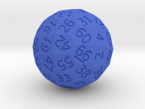 Polyhedral d66 in Blue Smooth Versatile Plastic