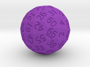 Polyhedral d66 in Purple Smooth Versatile Plastic