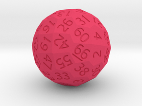 Polyhedral d66 in Pink Smooth Versatile Plastic