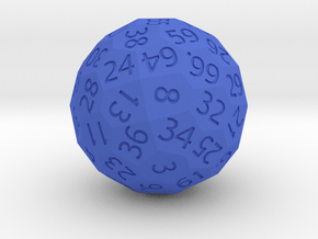Polyhedral d70 in Blue Smooth Versatile Plastic