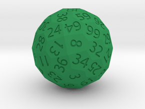Polyhedral d70 in Green Smooth Versatile Plastic