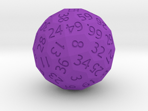 Polyhedral d70 in Purple Smooth Versatile Plastic