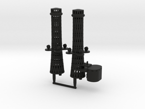 1/350 Tillman IV-2 Cage Masts in Black Smooth Versatile Plastic