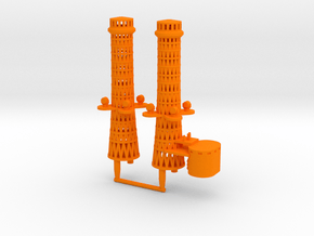 1/350 Tillman IV-2 Cage Masts in Orange Smooth Versatile Plastic