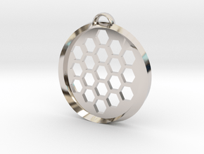 Beehive Möbius Pendant in Platinum