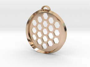 Beehive Möbius Pendant in 9K Rose Gold 