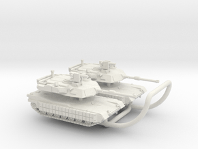 M1A2 Abrams SEPv2 (TROPHY) in White Natural Versatile Plastic: 1:200