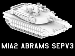 M1A2 Abrams SEPv3 (TUSK II) in White Natural Versatile Plastic: 1:220 - Z