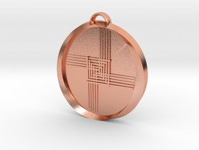 Saint Brigid Cross Pendant  in Natural Copper