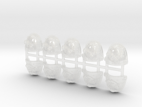 Orc Busters V1 Thunder Shoulder Pads X10 in Clear Ultra Fine Detail Plastic