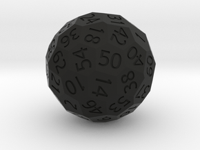 Polyhedral d64 in Black Premium Versatile Plastic