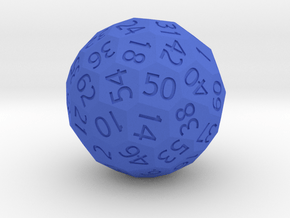 Polyhedral d64 in Blue Smooth Versatile Plastic
