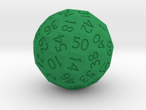 Polyhedral d64 in Green Smooth Versatile Plastic