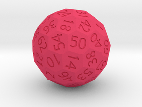 Polyhedral d64 in Pink Smooth Versatile Plastic