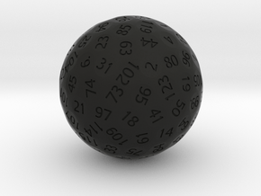 d130 Antipodal Sphere Dice in Black Premium Versatile Plastic