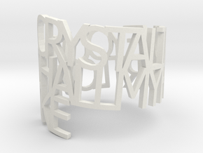 Ring Poem - Crystal in White Natural Versatile Plastic