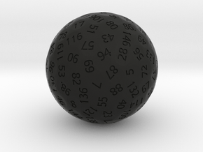 d147 Sphere Dice in Black Premium Versatile Plastic