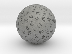 d147 Sphere Dice in Gray PA12