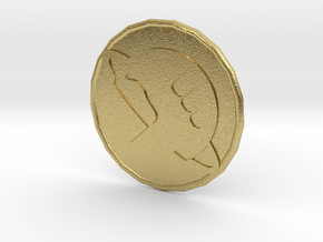 Hitchhikers 21mm token in Natural Brass