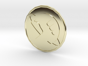 Hitchhikers 21mm token in 14k Gold Plated Brass