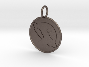 Hitch Hikers 21mm Pendant in Polished Bronzed-Silver Steel