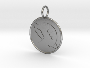 Hitch Hikers 21mm Pendant in Natural Silver