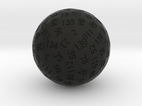 d139 Sphere Dice in Black Premium Versatile Plastic
