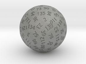 d139 Sphere Dice in Gray PA12