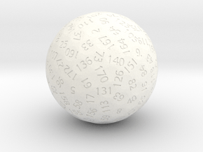 d177 Sphere Dice in White Processed Versatile Plastic
