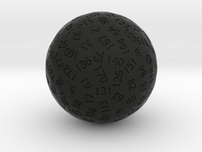 d177 Sphere Dice in Black Premium Versatile Plastic