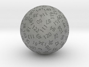 d153 Sphere Dice in Gray PA12