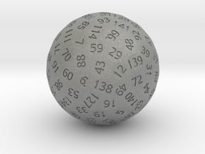 d148 Antipodal Sphere Dice in Gray PA12